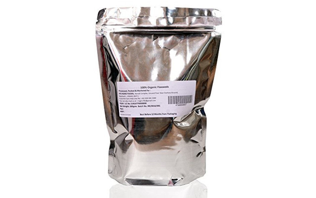 R R Agro Foods Organic Flax Seeds    Pack  500 grams